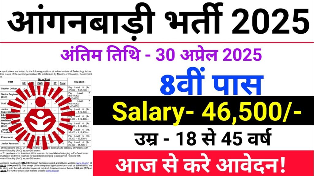 आंगनवाड़ी भर्ती 2025 | अप्रैल 2025 में सरकारी नौकरियाँ | जाने पात्रता, प्रक्रिया और अवसर 1 Anganwadi Recruitment 2025 Anganwadi Bharti 2025 Govt Jobs April 2025 #anganwadi #supervisor