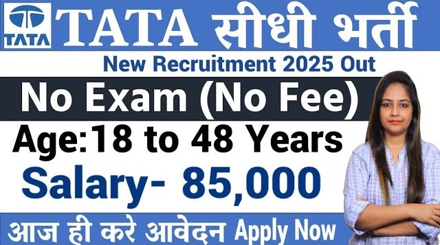 TATA 8500 Recruitment 2025: टाटा स्टील में नई सीधी भर्ती | बिना परीक्षा के आज ही करें आवेदन 1 tata job